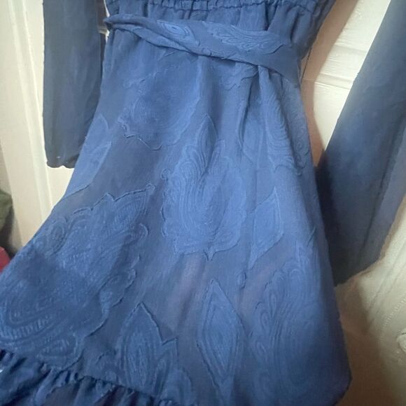 NWTs Michael Kors Ruffled V-Neck Tiered Hem Dress Size Medium - Picture 8 of 13